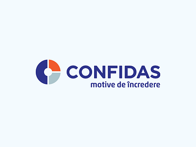 Confidas blue graphic design identity logo logo design orange