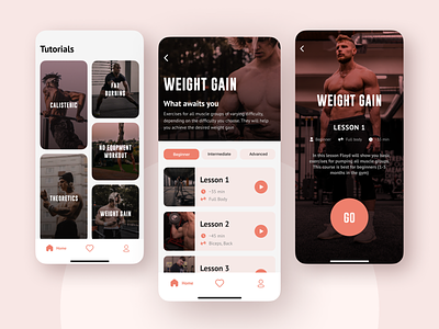 Workout Mobile App figma fitness gym inspiration interaction interface ios mobile design mobile ui product design uiux uiuxdesign workout