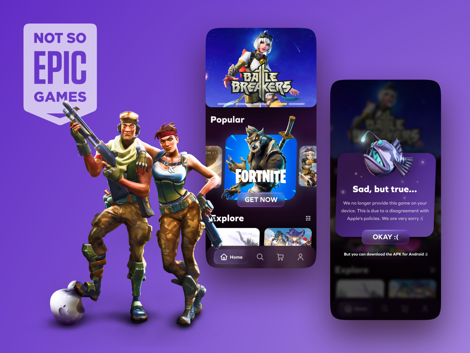 iFireMonkey on X: The Epic Games mobile app for Android has been updated  with a UI that more closely matches the UI Postparty received at launch.   / X