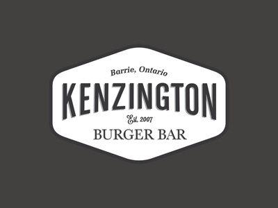 Kenzington Burger Bar bar branding burger design kenzington logo restaurant