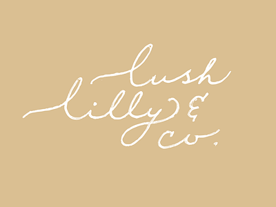 Lush Lilly & Co. Logo Hand Drawn Type branding design illustration lettering logo logo design typography vector