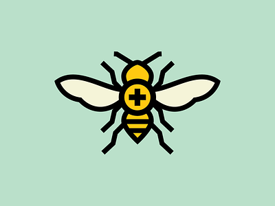Honey Bee Elixir Logo Mark Add a Bee