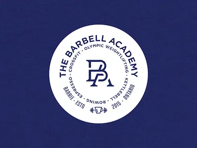 The Barbell Academy Badge 2 badge branding logo