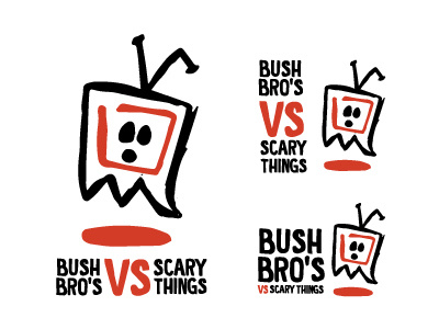 Bush Brothers VS Scary Things branding concept ghost logo television