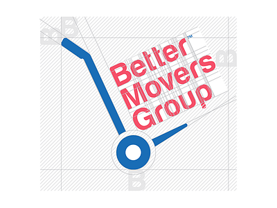 Better Movers Group Logo branding logo design movers moving trolly