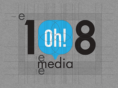 108 Media Logo Mark branding break down logo logo design media toronto