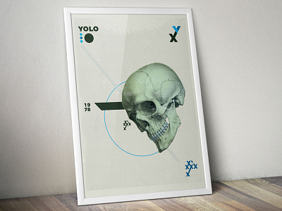 Y O L O design personal poster skull yolo