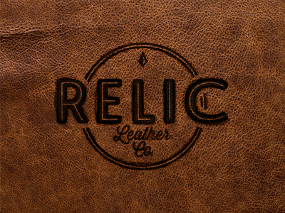 Relic Leather Co. barrie branding break down burn leather logo logo design media