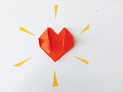 Our Lil Paper Heart barrie branding break down heart logo logo design media paper scissors