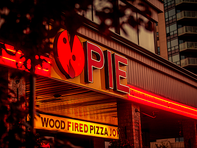 PIE barrie branding break down fire logo logo design media photography pie pizza
