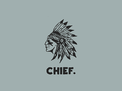 CHIEF. brand headdress logo native training
