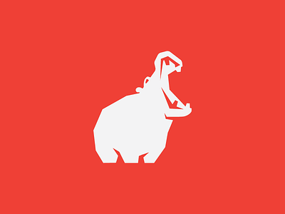 Roaring Hippo branding hippo logo