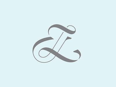 Erika Lauren Logo Monogram design ligatures logo modern monogram typography