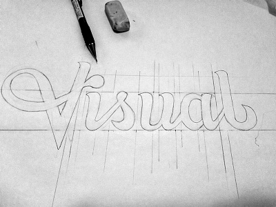 Visualdecree type roughs pencil sketch type typography words