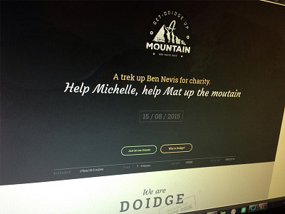 Charity trek website concept