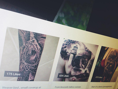 Tattoo artist web concept