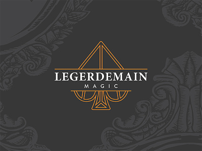 Legerdemain Magic Logo Concepts branding illustrator lettering logo logoicon magic magician orange