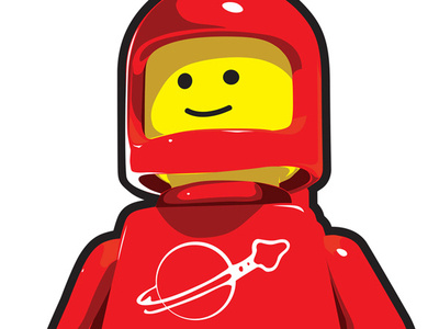 Red Lego Illustration