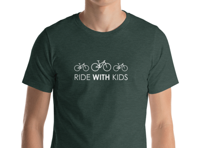 Ride WITH Kids tee bike t shirt vector