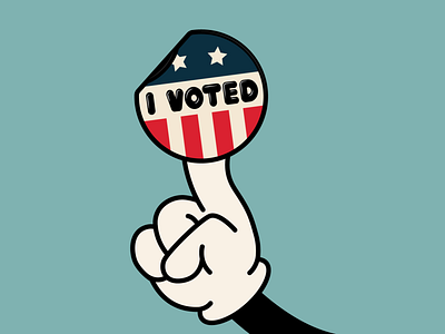Stick It to the Man! 2020 election cartoon illustration election day go vote i voted illustration sticker visual design vote vote2020 votingart