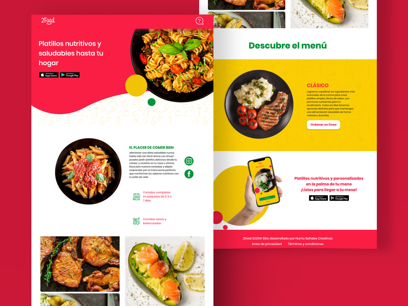 2Food - Landing page by Cindy Becerra on Dribbble