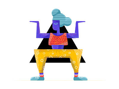 Triangle Dancing artist color dance design flat flatillustration girl illustration ilustracion photoshop triangle