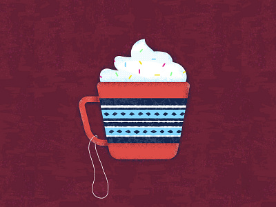 Hot chocolate | 19 advent calendar christmas design flat flatillustration hot chocolate illustration photoshop