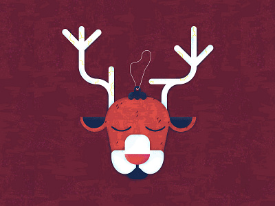 Rudolf the Reindeer | 21 advent calendar christmas color design flat flatillustration illustration illustrator photoshop reindeer vector