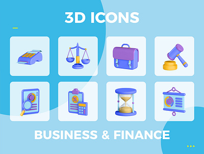3d icon Business & Finance 3d blender color designer graphic design icon ui