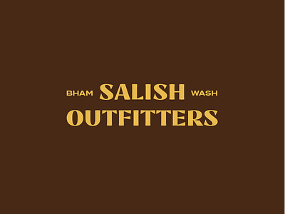 Salish Outfitters word mark outdoors pacific northwest salish