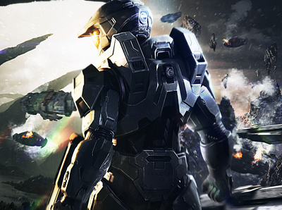 Halo Infinite - Poster between2worlds chief design game gaming halo halo5 infinite manipulation masterchief new photoshop sequel war