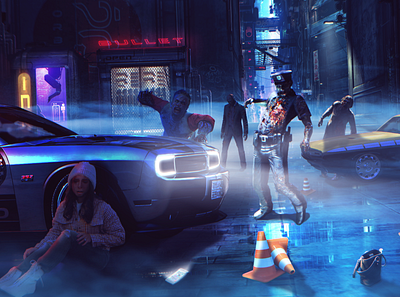 Zombie Punk adobe adobe photoshop blue design game gaming manipulation new photoshop sci fi