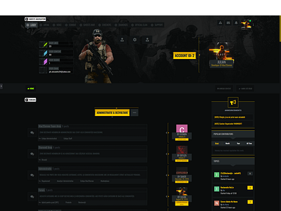 IPS 4.4 Theme [Template] for gaming #Ghost Recon Breakpoint art breakpoint dark design gaming ghost ghost recon breakpoint nomad recon theme webdesign webdesigner webdesigns yellow