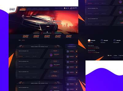 The Supersonic Theme - IPS Template by nEx.perts Team adobe dark design designer esports forum game gaming gaming website invision new orange photoshop rocketleague webdesign