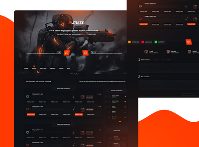 iN.iTiATE - IPS Template by nEx.perts Team adobe dark design designer forum game gaming gaming website invision new photoshop webdesign