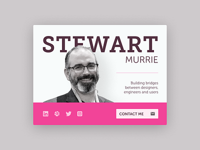 Contact Card balance color palette design layout negative space typography