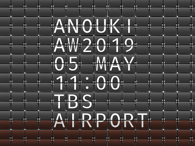 ANOUKI AW19 RUNWAY INVITATION airport anouki design illustration invitation tablo