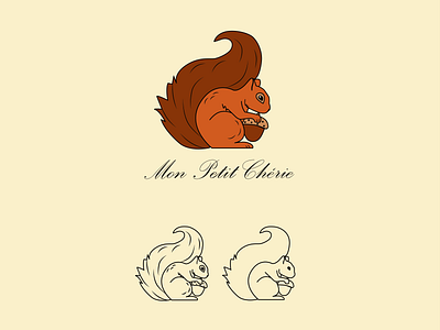 Logo design for baby clothing brand animal brand branding illustration illustration art illustrator line logo logodesign squirrel