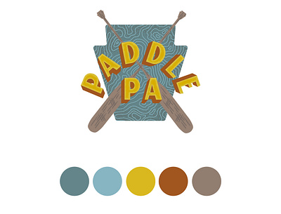 Paddle, PA Logo branding canoe graphic design kayak keystone logo pennsylvania