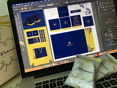 MIRANCE COFFEE brand identity branding butterfly coffee corporate identity dark blue designer gold logo luxury packaging design slimming