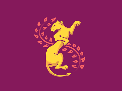 The Lioness animal branding design icon illustrated logo illustration logo logotype personal brand vector