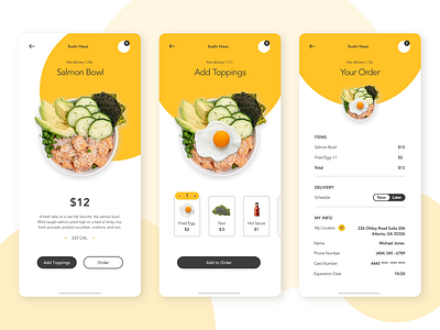 Sushi Haus App app photoshop restaurant sketch ui design