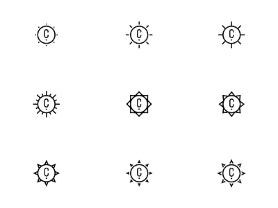 Sun Shape Exploration branding icon icons logo sun sunrays