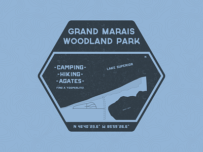 Woodland Park Patch campground illustrator patch typography vector vintage