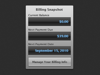 Billing Snapshot