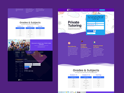 Landing page - private tutoring branding cta desing entry form forms illustration landing page