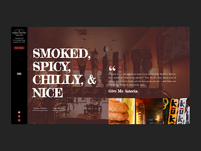 Restaurant - Hero Section branding design hero section homepage restaurant