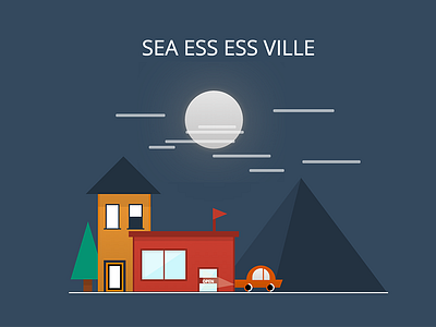 CSS Ville - A codepen project animation city codepen css html illustration minimal town