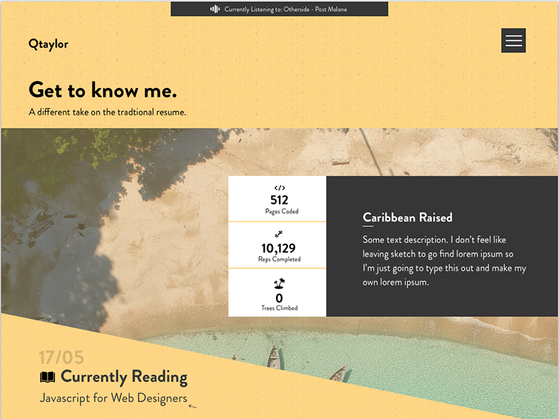 Portfolio Upgrades resume portfolio ui design typography yellow brandon sketch design