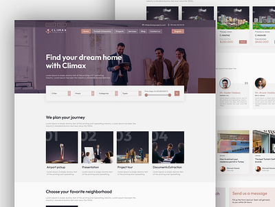 Climax Property Real estate Website real estate ui ux uxui